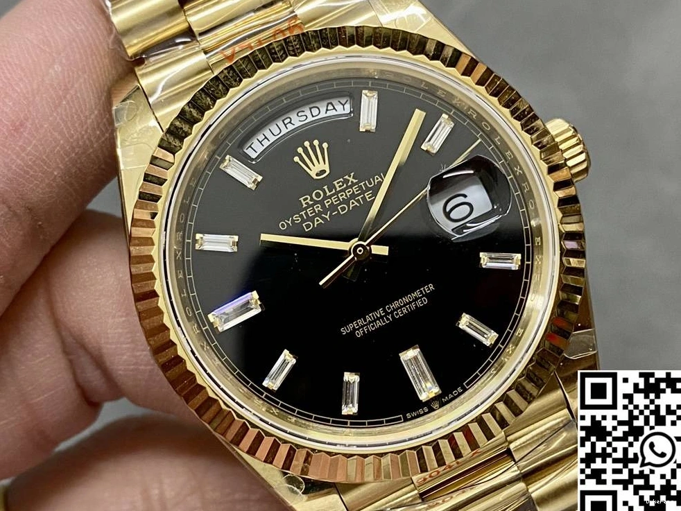 Factory v5 Dial Steel Rolex Diamond Tungsten Day Hourmarker QF Date M228238-0059 Black 0417